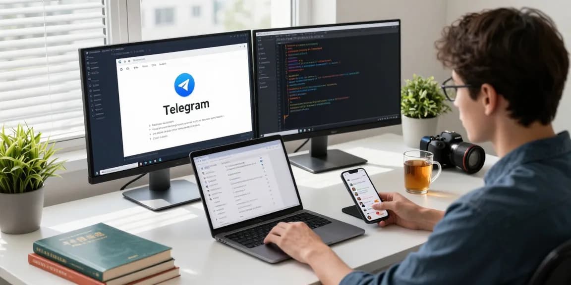 Setting up Telegram Chinese language pack in a modern workspace.